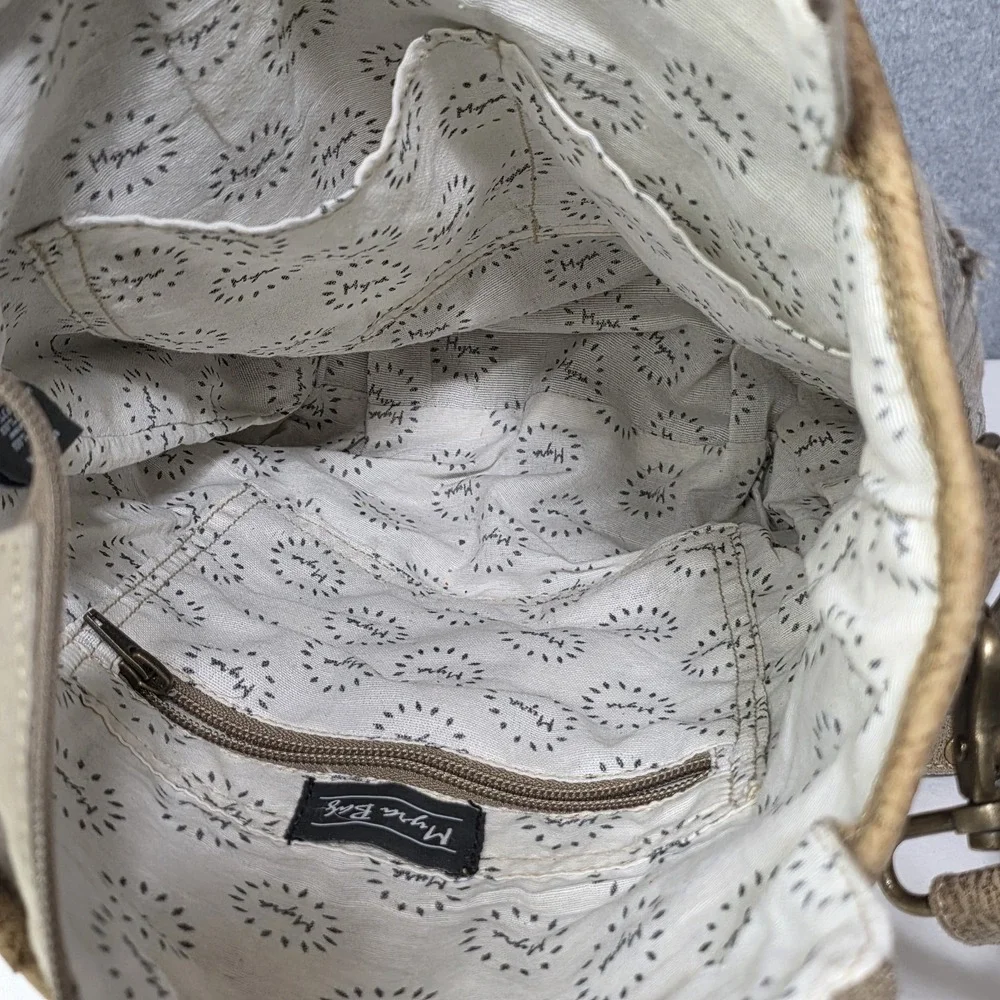 Myra Bag Flap Pocket Cowhide Shoulder Bag S-1125 - Picture 7 of 12